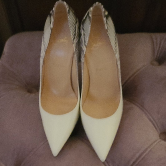 Christian Louboutin Shoes - Christian Louboutin Off White Heels